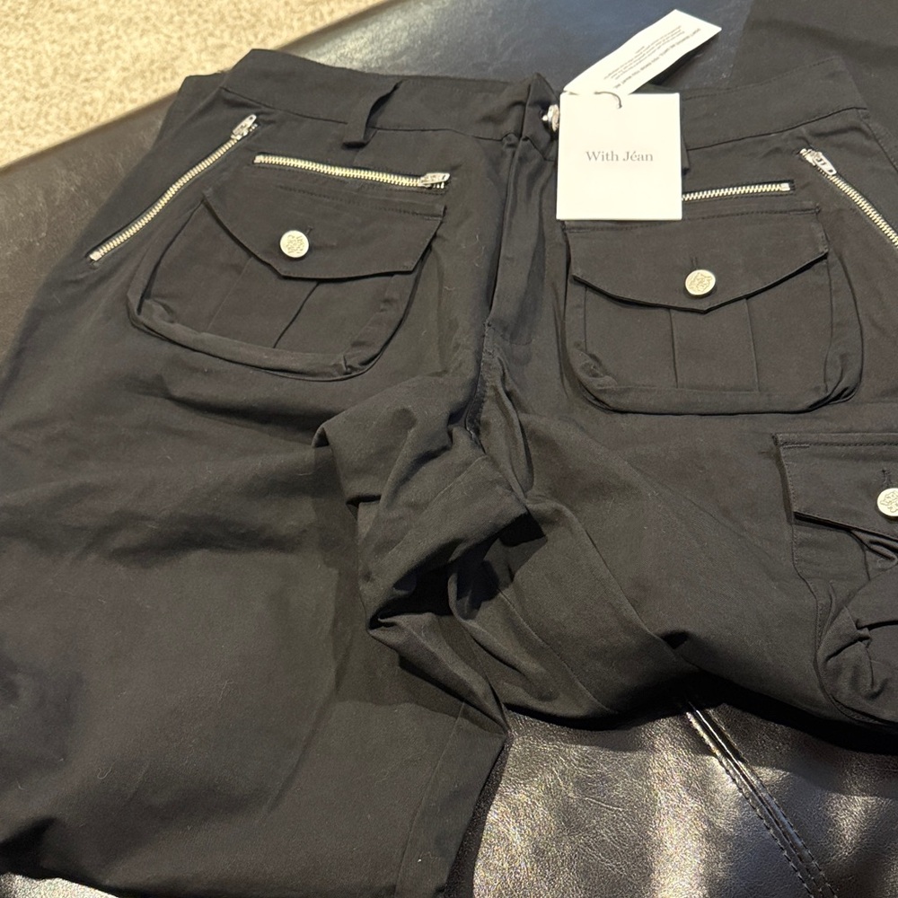 "With Jean" brand Black Pants with Silver Details